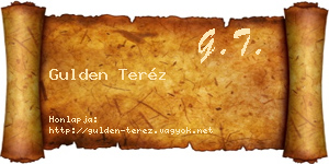 Gulden Teréz névjegykártya